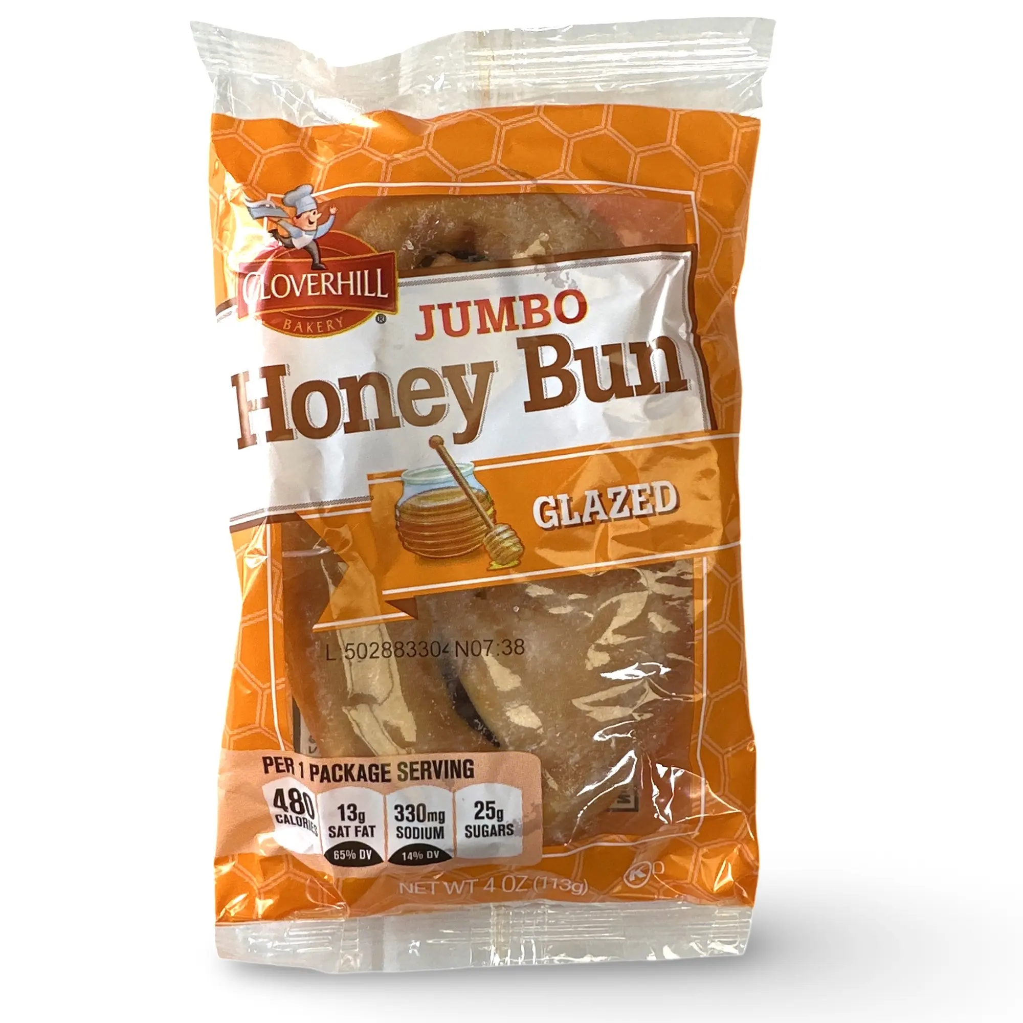 Cloverhill Jumbo Glazed Honeybuns | Individually Packaged | 12 Pack