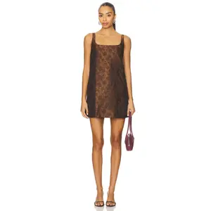 Amanda Uprichard x REVOLVE Rinaldi Mini Dress in Chocolate