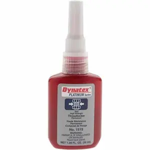 Made in USA 35 mL Bottle, Red, High Strength Liquid Threadlocker BD1515, Threadlocking