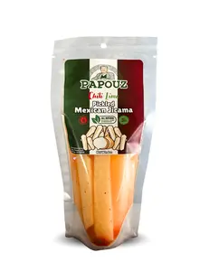 Authentic Mexican Jicama - Pickled Chili Lime Jicama, Mexican Turnip in pickle brine. Chili Lime Pickle Brine, Spicy and Sour, Tequila Cocktail ingredient, jalapeno, natural chili powder, fresh jicama, pickled turnip, mexican pickles, treat, bar snack