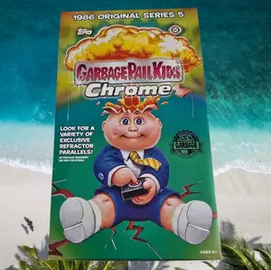 Topps Garbage Pail Kids Chrome Trading Cards 1986 Original Series 5 Exclusive Refractor Parallels Ages 6+ sold by packs