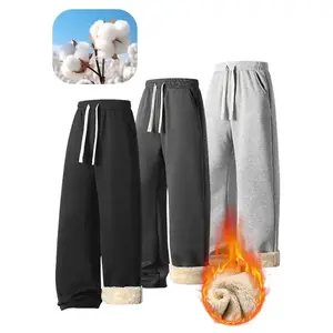 Women's wool lined sports pants with super warm Sherpa lining and loose casual pants, suitable for daily wear in winterRAIMENTRY