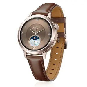 FANY Smart Watch for Women, AMOLED smartwatch Compatible iPhone/Samsung/Android, 110+ Sport Modes Fitness Tracker with Heart Rate/Sleep/SpO2 Monitor, 7 Day Battery, Water Resistant, Free App, Round