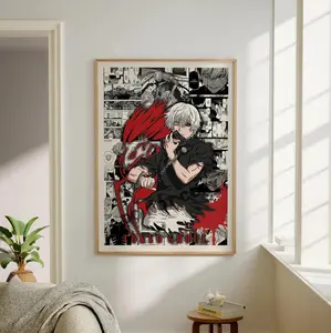 [Sale off up to 65%] [No frame, Free Ship] Anime Tokyo Ghoul HD Art Poster - Waterproof Wall Decor for Bedroom, Living Room, and Bar