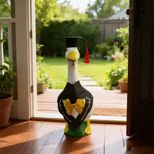 Graduation season porch goose outfit, suitable foroutdoor patios and home decor.