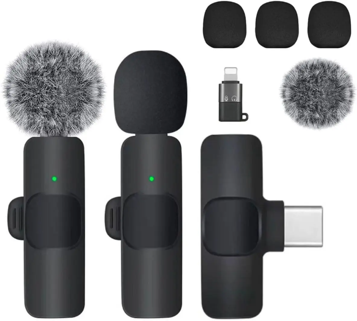 (2 Pack Newest Model  Professional Lavalier Microphone for Android, , iPad, Laptop, Interview, Live Streams, Video Recording, Podcast, Vlog, YouTube, Instagram.