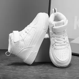 2026 new versatile casual high-top sneakers, white Velcro closure skate shoes, soft cushioned non-slip running shoes, lightweight breathable low-tops, trendy student shoes