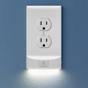 SnapPower MotionLight Illuminated Outlet Cover Plate with Motion-Sensor LED Night Light for Wall Home Lighting - Available in Duplex, Decor & GFCI styles. (Outlet not included)