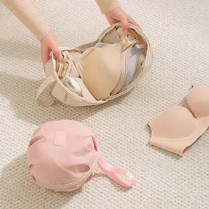 Honey Girl Bra Organizer Bag, Lightweight & Portable, Multi-Layer Design, Travel & Home Storage, Durable Zipper Closure, Travel Organization Pouch, Travel Accessories