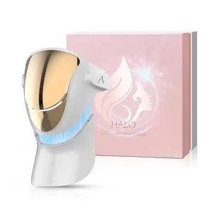 APHRONA-PRO LED Face & Neck Mask | 4 Wavelengths for Clear, Glowing, Firm Skin | At-Home Spa Light Therapy