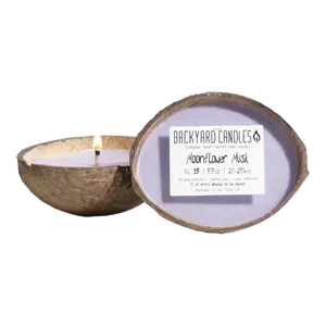 Coconut Shell Candle - Moonflower Musk