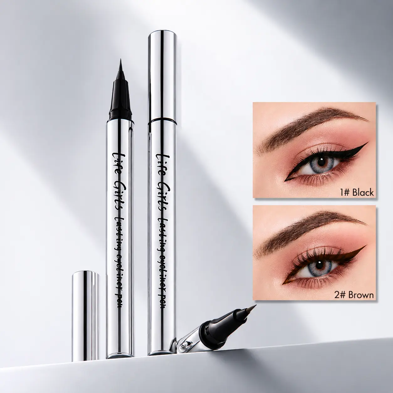 Ultra-Fine Tip Liquid Eyeliner, Waterproof Eye Liner Pen for Sharp Winged Lines, Quick Dry Smooth Glide Formula, Long Wear Smudge Resistant Makeup Eyeliner, Beginner Friendly Precision Eye Makeup Tool Lipliner Black Cosmetic