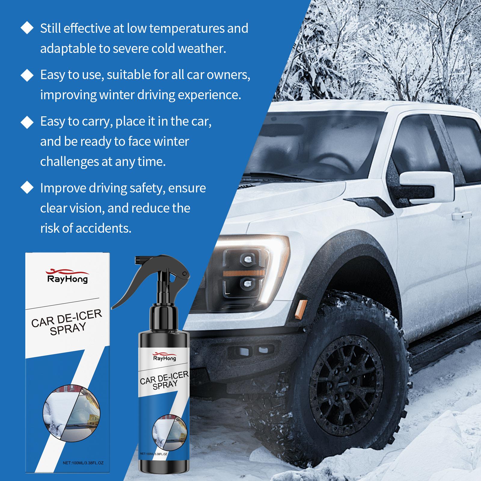 Car Snow Removal Spray - 100ML Powerful Quick Defrosting Solution for Windshields & Windows - Efficient Ice Melting Formula Car Snow Removal Spray - 100ML Powerful Quick Defrosting Solution for Windshields & Windows - Efficient Ice Melting Formula