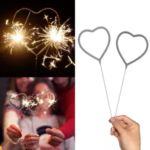 11-inch Heart Shaped Sparklers-premium Quality, Long-Lasting, Great For Wedding Photos