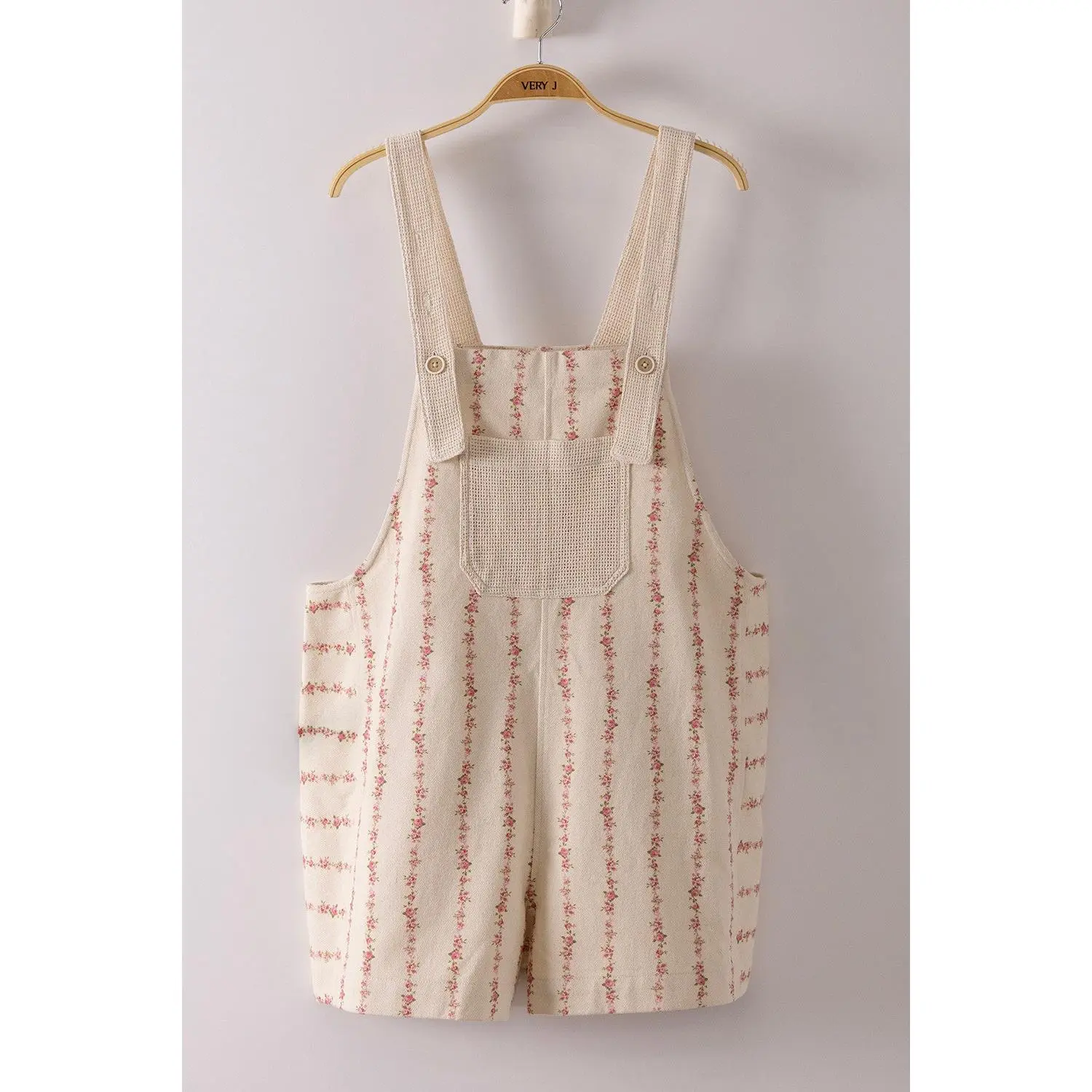 VJ Floral Print Overall Romper