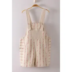 VJ Floral Print Overall Romper