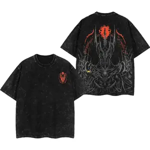 Lord Sauron Lord of the rings Retro Vintage Menswear Gift movie fans Top Apparel Classic Oversized Seamless Simple Straight Man Clothes Cotton designer shirts, graphic tees, men gifts, ,Graphic Streetwear T-shirt tees good
