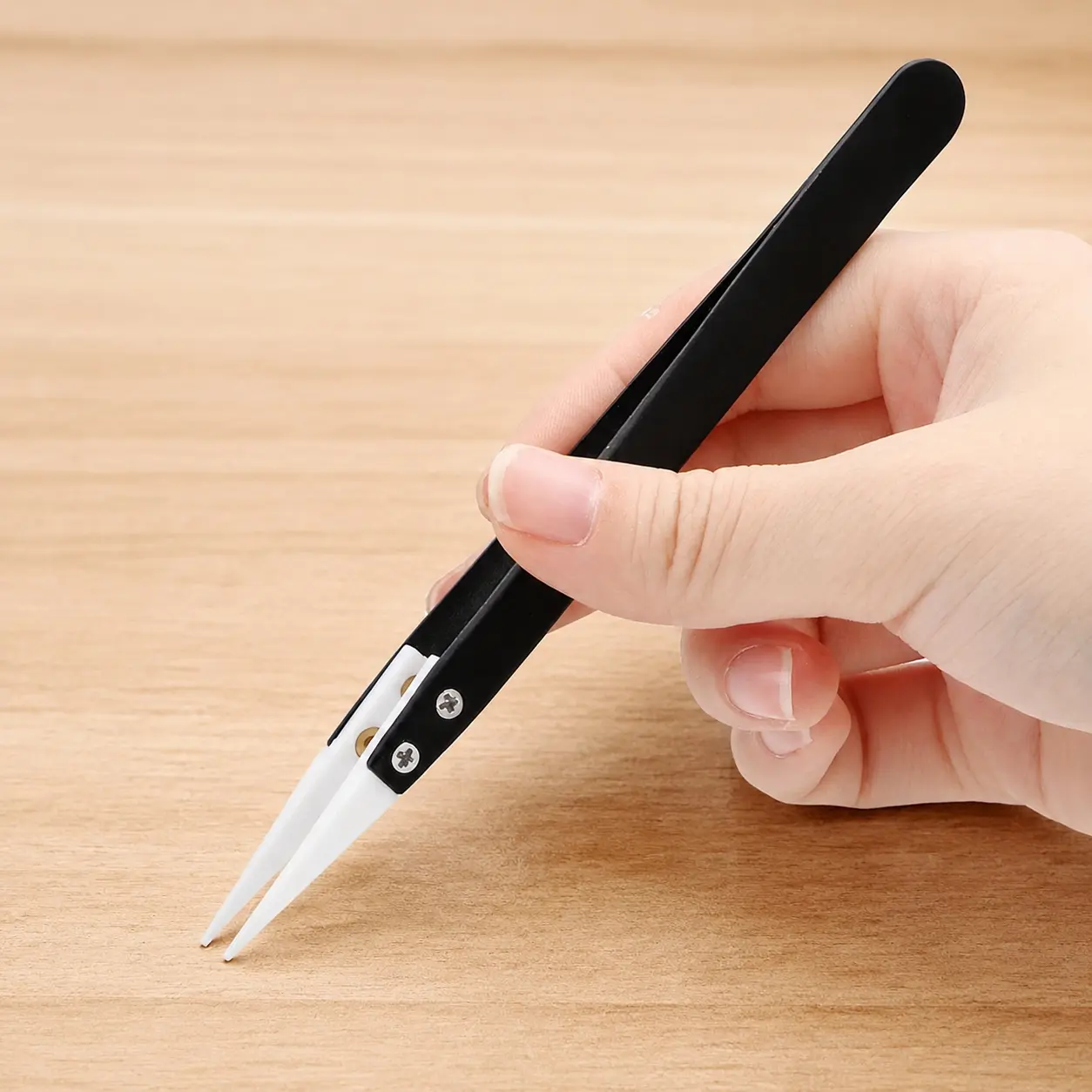 Professional Precision Tweezers Set for Electronics, Jewelry, and Labs Tool. Anti-Magnetic Stainless Steel & Ceramic Tips, Non-Conductive, Heat-Resistant. Perfect for DIY, Watch Repair, PCB, & Micro Assembly. Essential for Makers & Engineers.