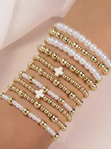 Boho Style Beaded Bracelet, Fashion Colorful Beaded Bracelet for Women & Girls, Casual Trendy Accessories for Party and Daily Life, Stackable Bracelets