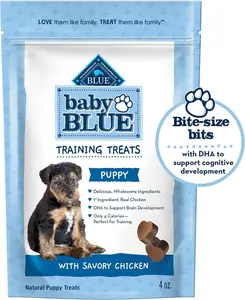 lue Buffalo Baby BLUE Training Treats Natural Puppy Soft Dog Treats, Savory Chicken 4-oz Bag