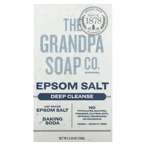 The Grandpa Soap Co. Face & Body Bar Soap, Epsom Salt, 4.25 oz (120 g)