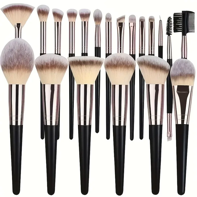 20-Piece Professional Cosmetic Brush Set, Face Makeup Brushes, Synthetic Bristles, Soft & Easy Application, Travel-Friendly, Ideal for Beginners & Pros