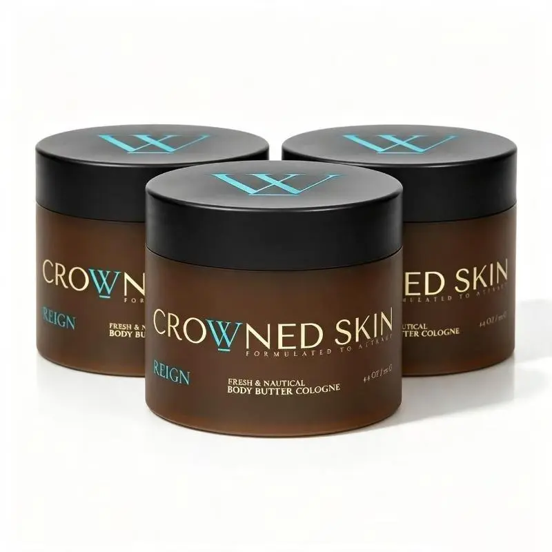 Limited Time ！3PCS Crowned Skin Reign Body Butter Cologne, Fresh & Nautical Scent, Moisturizing All‑Day Fragrance Men Body Cream, 4.4oz Each