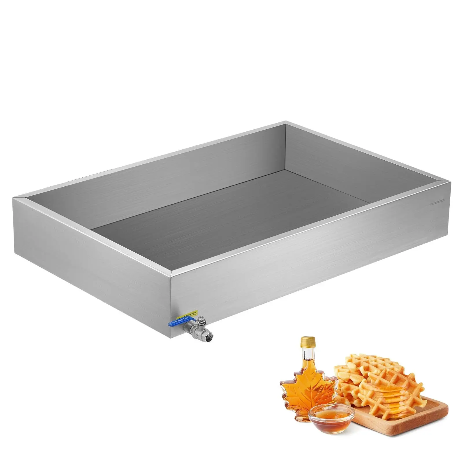 Maple Syrup Evaporator Pan 304 Stainless Steel With Valve For Home And Outdoor Use, Durable Food Grade Boiling Pan, Heat-Resistant Handle, Easy Pour Spout, Commercial Style Syrup Making Equipment For Maple Farmhouse Kitchen