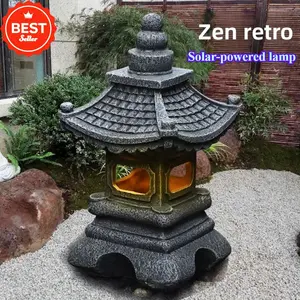 Solar Zen Pagoda Garden Sculpture - LED Outdoor Decor