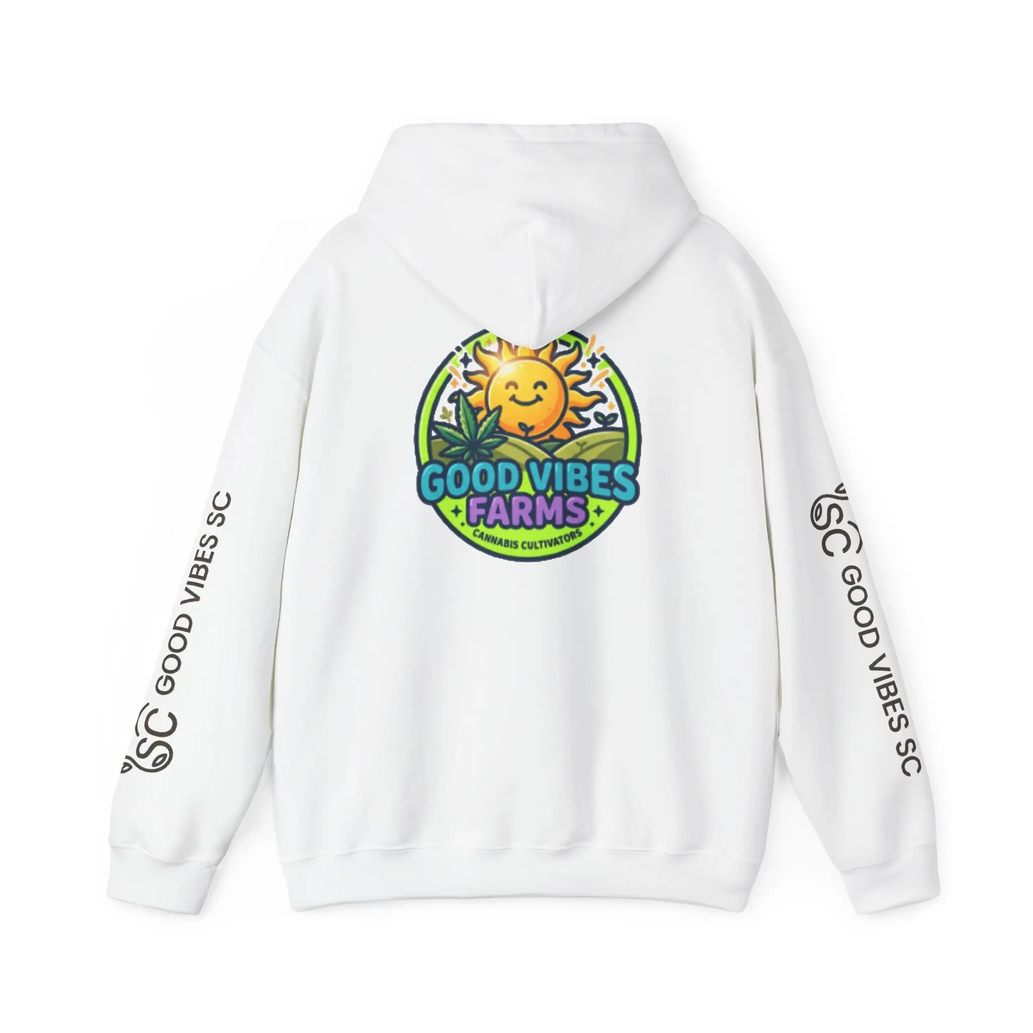 Good Vibes Farms Hoodie | Sun Emblem Farm Logo Sweatshirt