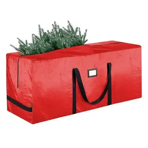 9 Foot Large Christmas Tree Storage Bag, Durable Plastic Waterproof Xmas Tree Holder, Design, Ideal for Holiday Organization