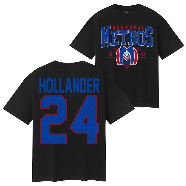 Men's Heated Rivalry Montreal Metros Round Neck Shortsleeve T-Shirt - 90s Vintage Hockey Double-Sided Bold Vibrant Graphic Top, Sports Streetwear & Casual Wear, Tshirt, Retro Jersey Style