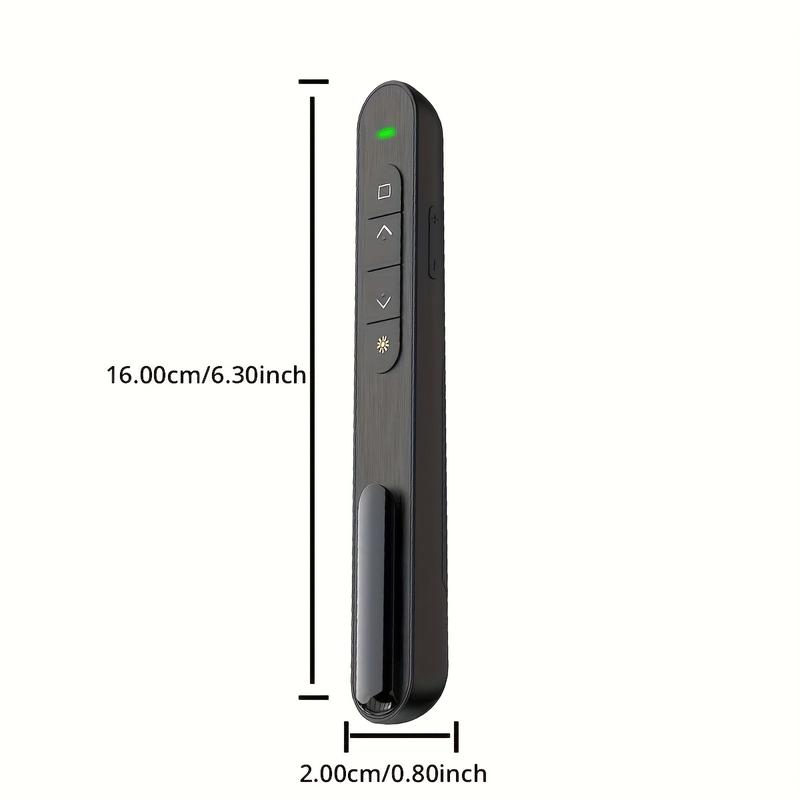 1-Count Wireless Laser Pointer with Hyperlink Click and Volume Control, Compatible with Mac/PC/Laptops, Portable Meeting Remote for Presentations and Teachers, Compact and Reliable Business Tool