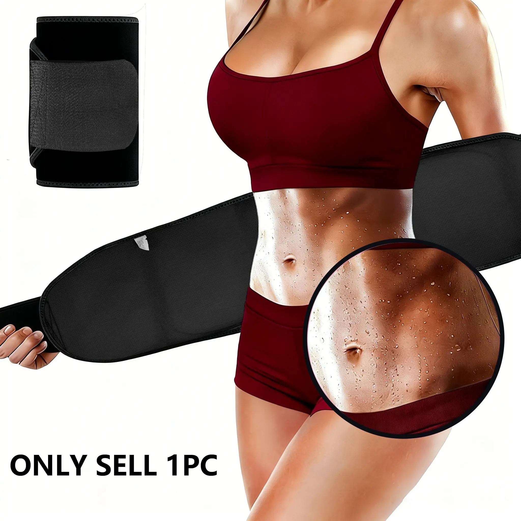 Waist Trainer for Women, Sporty Sweat Band, Workout Waistband, Exercise Waistband, Belt for Sports, Waist Trimmer, All Seasons, Plain Style, Ideal for Working Out