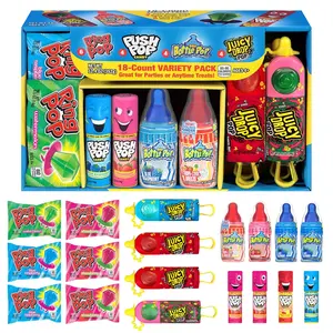 Christmas Candy Variety Pack, 18Ct Assorted Lollipops, Bulk Individually Wrapped Ring Pop, Push Pop, Baby Bottle Pop & Juicy Drop, Birthday Party Favors, Stocking Stuffers, Candy Bowls, Kids Gifts