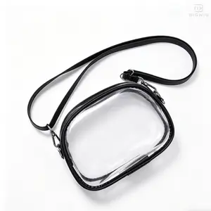 Clear Crossbody  Stadium Approved, Transparent Shoulder Purse for Concerts & Sports Events, Chic Minimalist  with Adjustable Strap mexican bag