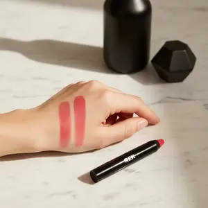 REK Cosmetics Pink Punch Color Stick Lip Sheers Nourishing Glossy Lip Balm with Cherry Fruit Juice Vitamins A & E Avocado Jojoba Rosehip Safflower Seed Oils & Chamomile Aloe Vera