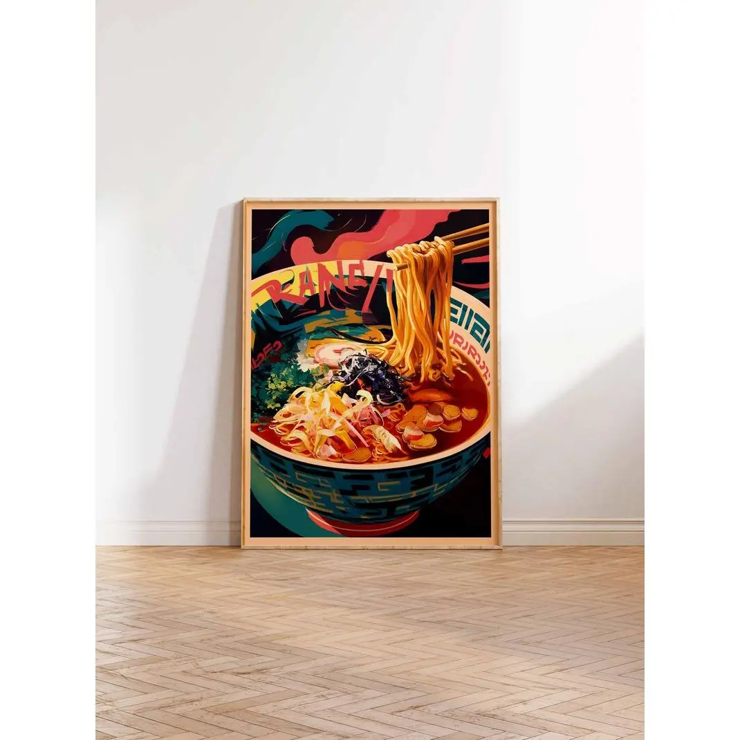 Ramen Poster, Japanese Food Art, Japanese Ramen Poster, Kitchen Decor, Kitchen Poster, Food Art, Restaurant Decor, Cafe Decor, Food Gift