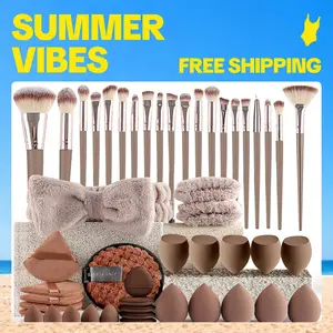 Makeup Brushes 49pcs Makeup Kit, Multi-functional Makeup Tool Set with Makeup Brush Foundation Brush Make up Brushes Set (Champagne)