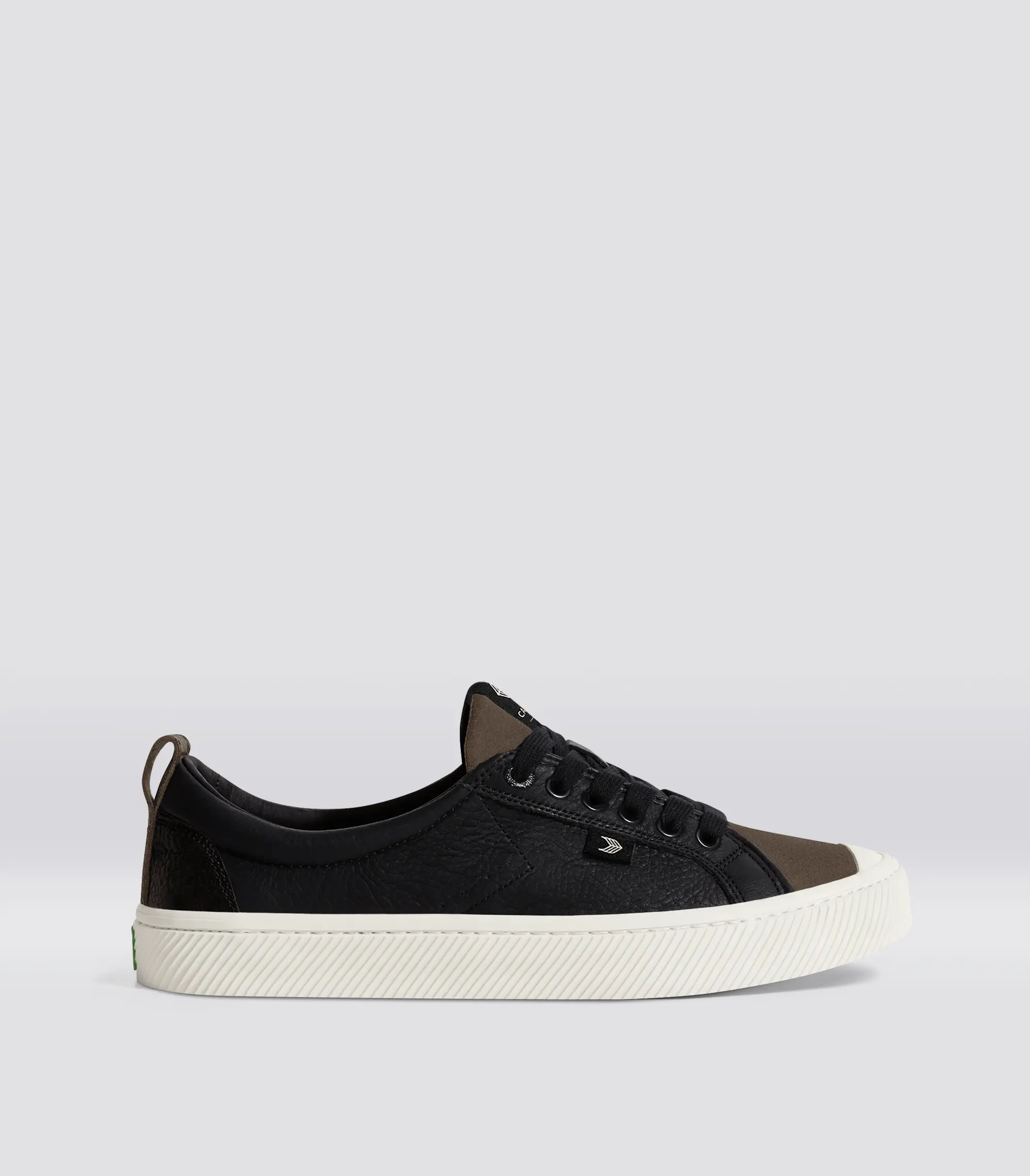OCA Pebbled Leather Black Suede Dark Khaki