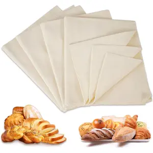 4 count Large   Towels for Baking Sourdough, 17.7"x29.5"  Thick Bread Proofing Cloth, Bakers Couche & Dough Cover for Baguettes, Pastries and Homemade Bread, Unbleached