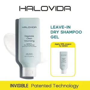 HALOVIDA Leave-in Light Hair Dry Shampoo Gel 2.28oz,No-Rinse Shampoo Gel,Instant Oil Absorption & Invisible Volume Boost,Long-Lasting Oil Control,Soothing & Comfort,Perfect for On-the-Go,Affordable,Pure,4D hyaluronic acid