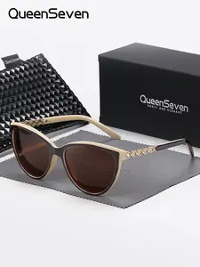 1 Piece QueenSeven Unisex Exceptional Quality Elegant And Charming Cat Eye Full Frame Sunglasses UV400