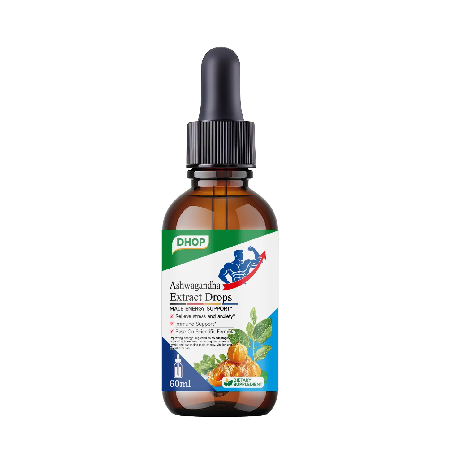 Kingscom Ashwagandha Liquid Drops - Natural Calm & Relaxation Herbal Supplement for Stress Support