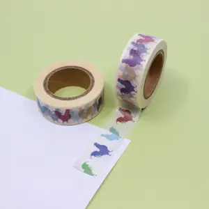 Colorful Roosters Washi