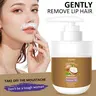ROZINO Naturally Derived Coconut Oil Hair Removal Cream - Facial Hair Removal, Gentle, Harsh-Chem Free, Moisturizing, 100g Pump-Action Bottle for Sensitive Skin (Face, Arms, Lip Area)