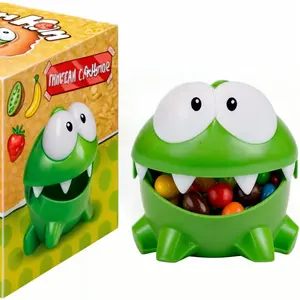 Om Nom Cut The Rope Fruit Lunch Box Plastic Open moth  4 pounds for candy fruit Tableware Kids