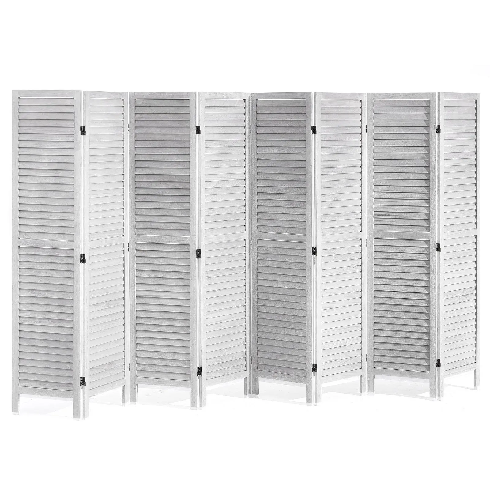 【DealsForYouDays】VEVOR Wood Room Divider 8 Panel Wood Folding Privacy Screen66.9 Inches Tall Indoor Louvered Wooden PartitionPortable Decoration Screenfor Room Separation, Home, Office, Restaurant & Bedroom