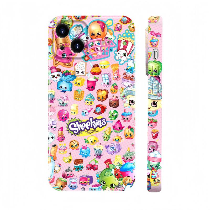 Shopkins cartoon print phone case, suitable for iPhone 17 Pro Max/Plus 16 15Plus 14 13 12 11 shockproof mobilephone protective cover y2k aesthetic phone case