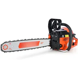 62cc Gas  20 Inch Gas  Chainsaws 2-Cycle Petrol Handheld Gasoline Chain  Power Saws for   Tree Trimming